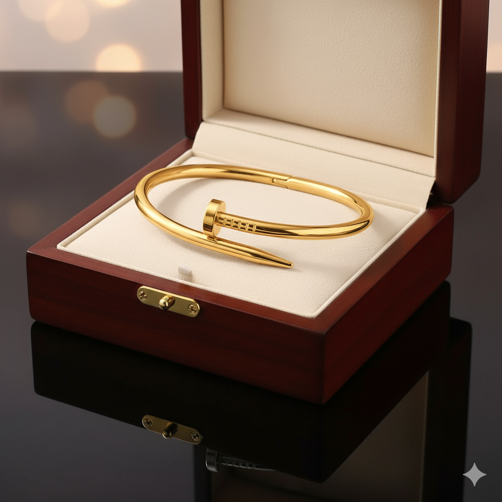 Signature Nail Design Cuff Bangle