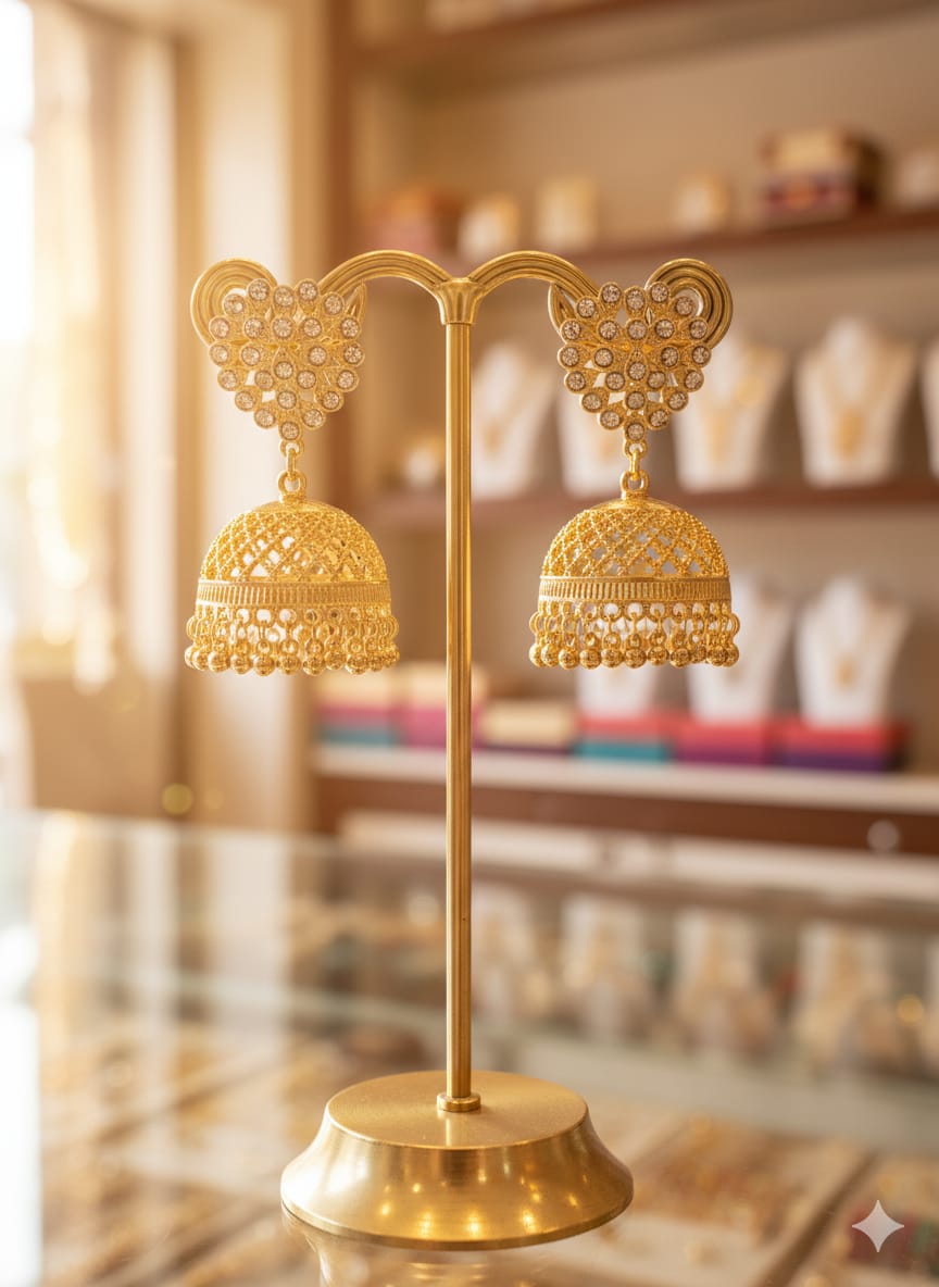 The Heritage Bloom Jhumka Earrings
