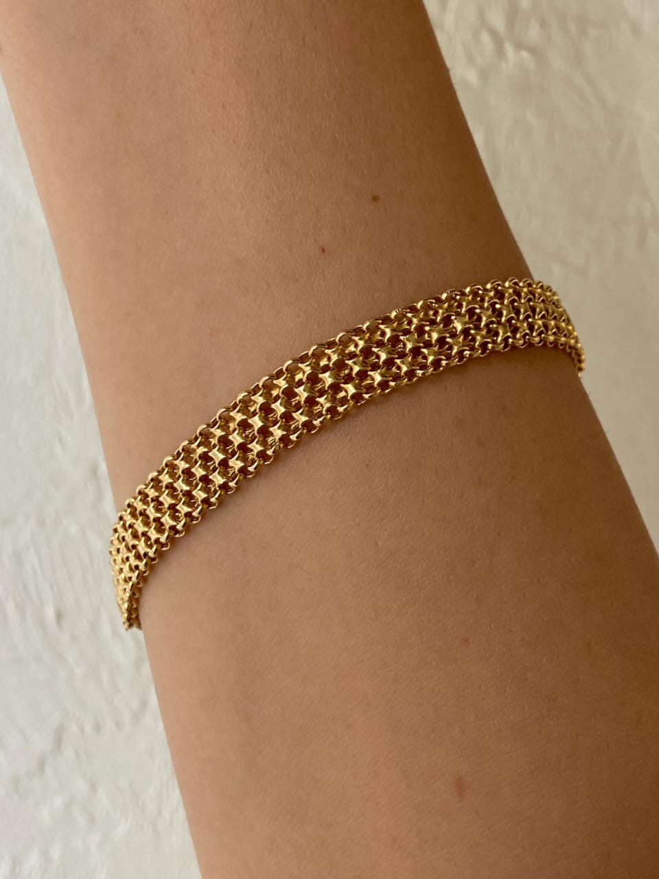 Wide Mesh Chain Bracelet