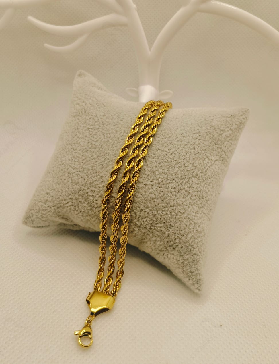 Bold Gold Tone Multilayer Mesh Bracelet