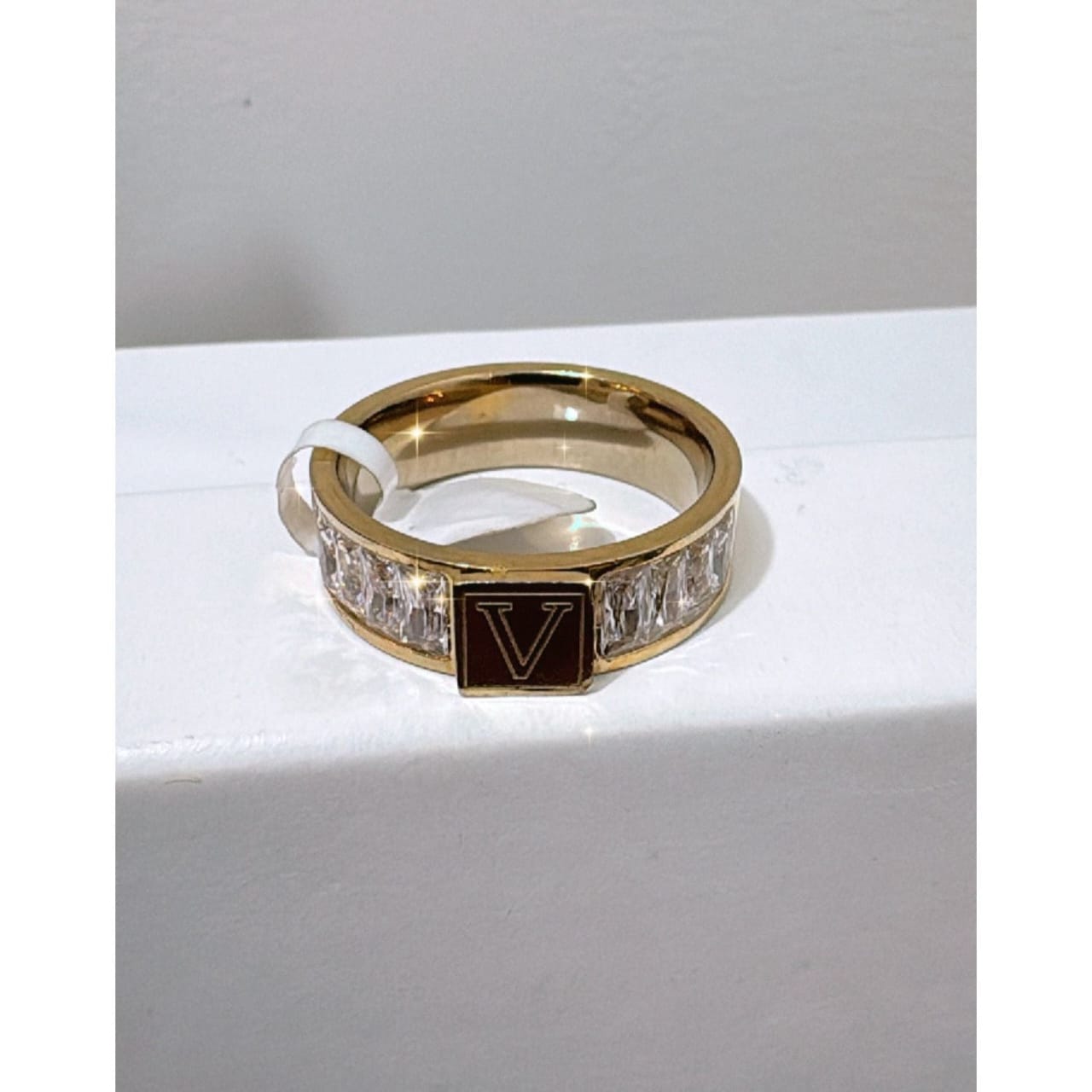 Gold Tone Baguette Eternity Ring